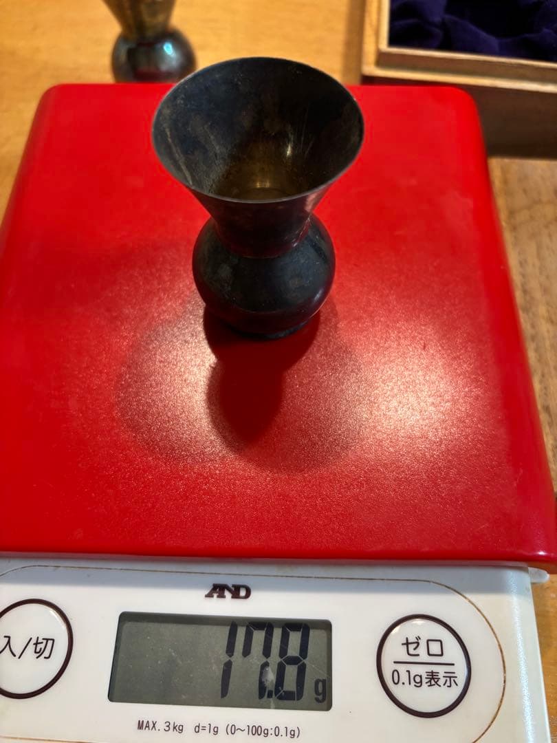 和光　SILVER950 銀　楊枝入れ3つセット