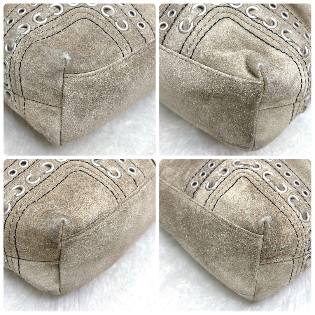 COACH コーチ　スエード ターンロック金具　ショルダーバッグ y2k