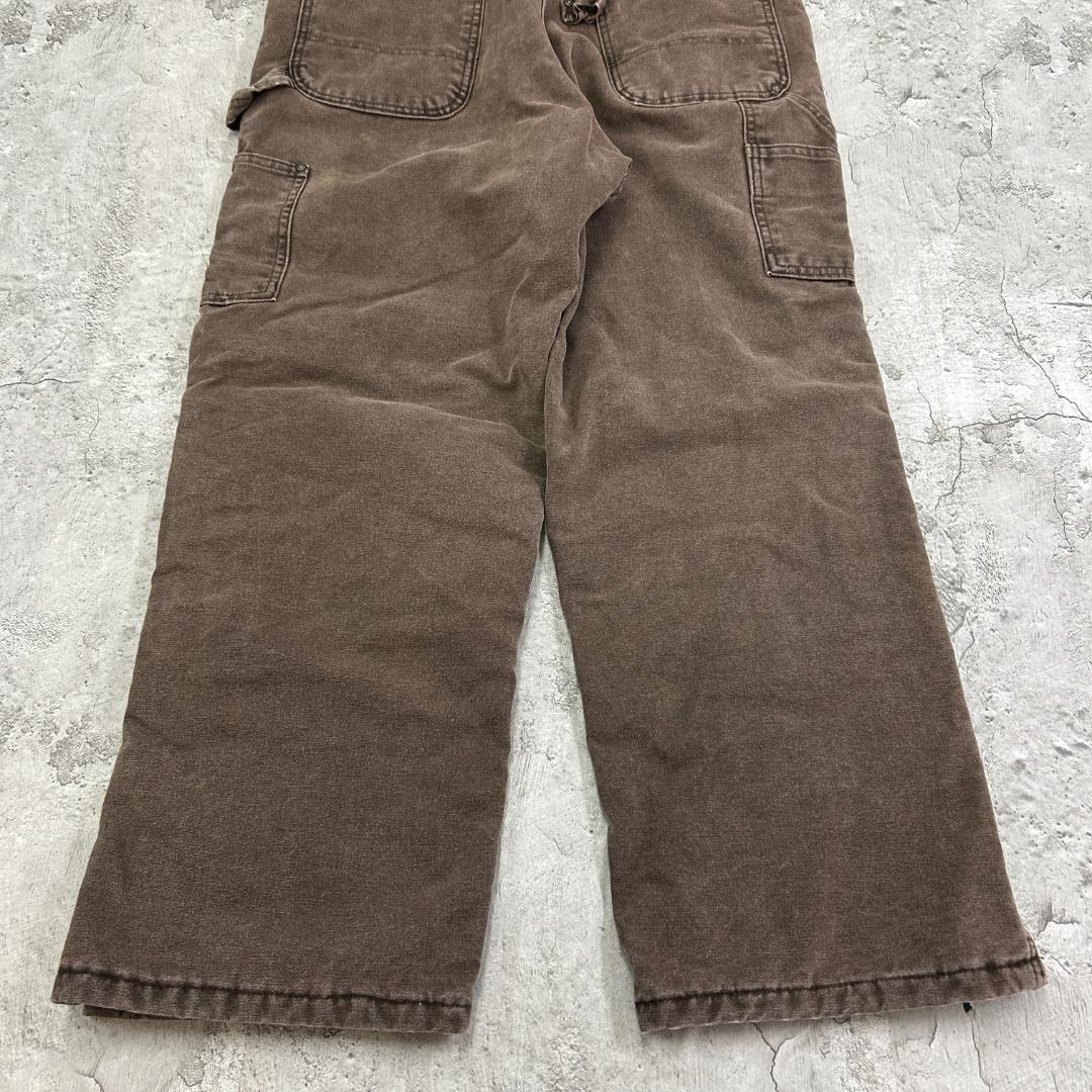 ふ*ぅ様 カーハート　USA製　ダブルニー　ストリート　オーバーオール　古着　茶