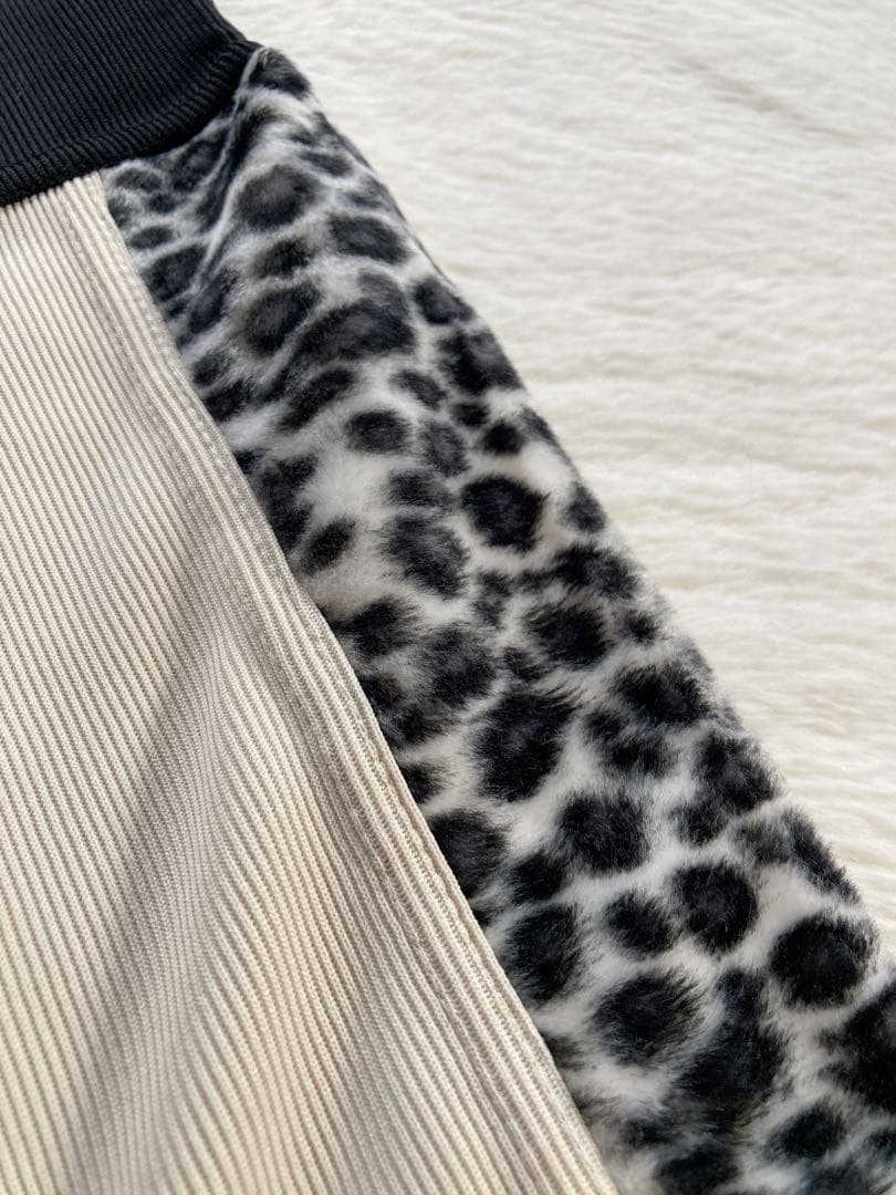 GALFY by CRUTCH 異素材　切替　レオパード柄 パーカーセットアップ