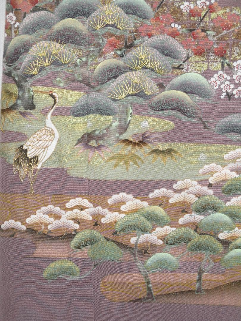 L～2Ｌサイズ　訪問着からの着物リメイクドレスです　着丈１１９cm