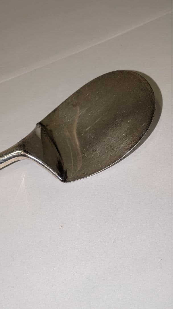 『木村清五郎』銀　灰匙　茶道具　炭点前　炉用　共箱　90銀清五郎刻印　金工師