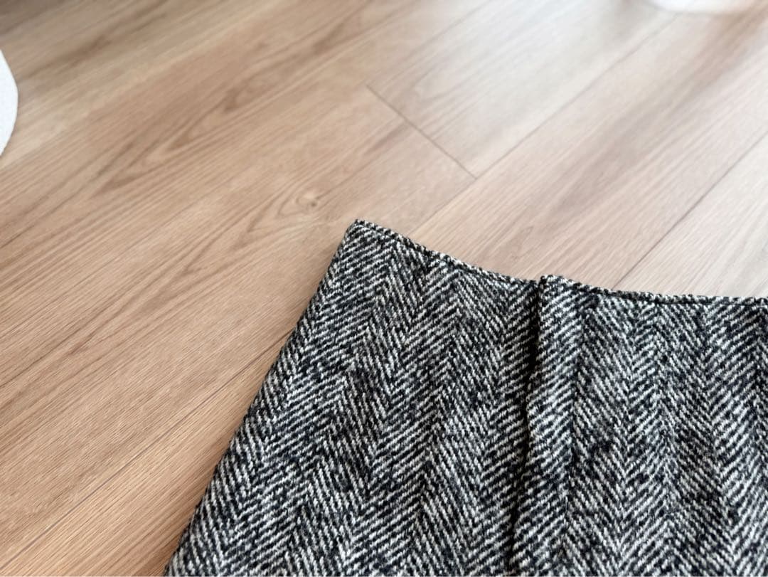 shéllerシェリエ　ヘリンボーンレイヤードスカート　M