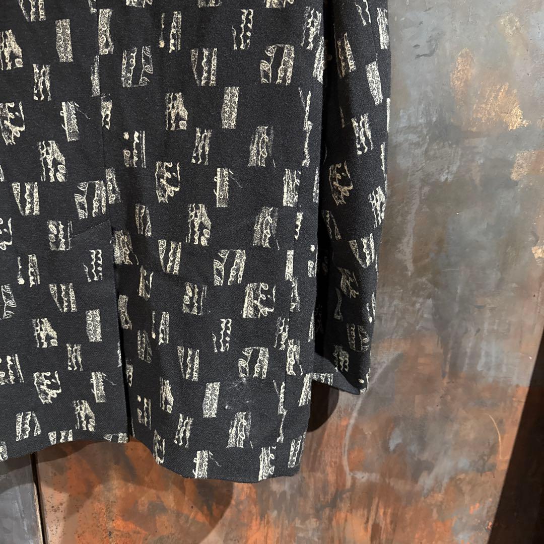 ニードルス　ブラックツイード　テーラードジャケット　総柄　Lサイズ