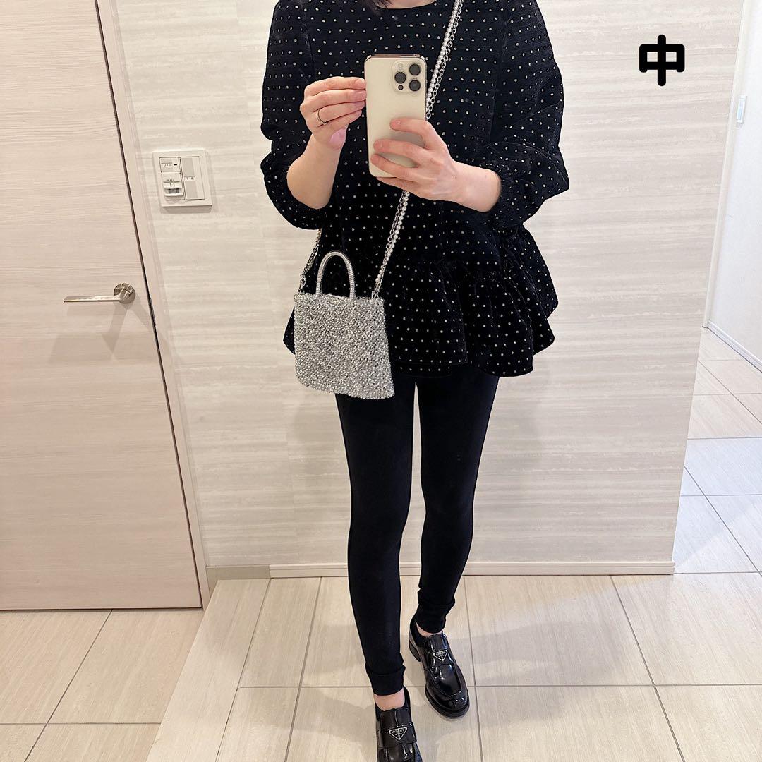 中サイズ)即購入OK)ワイヤーバッグシルバー　ハンドメイド