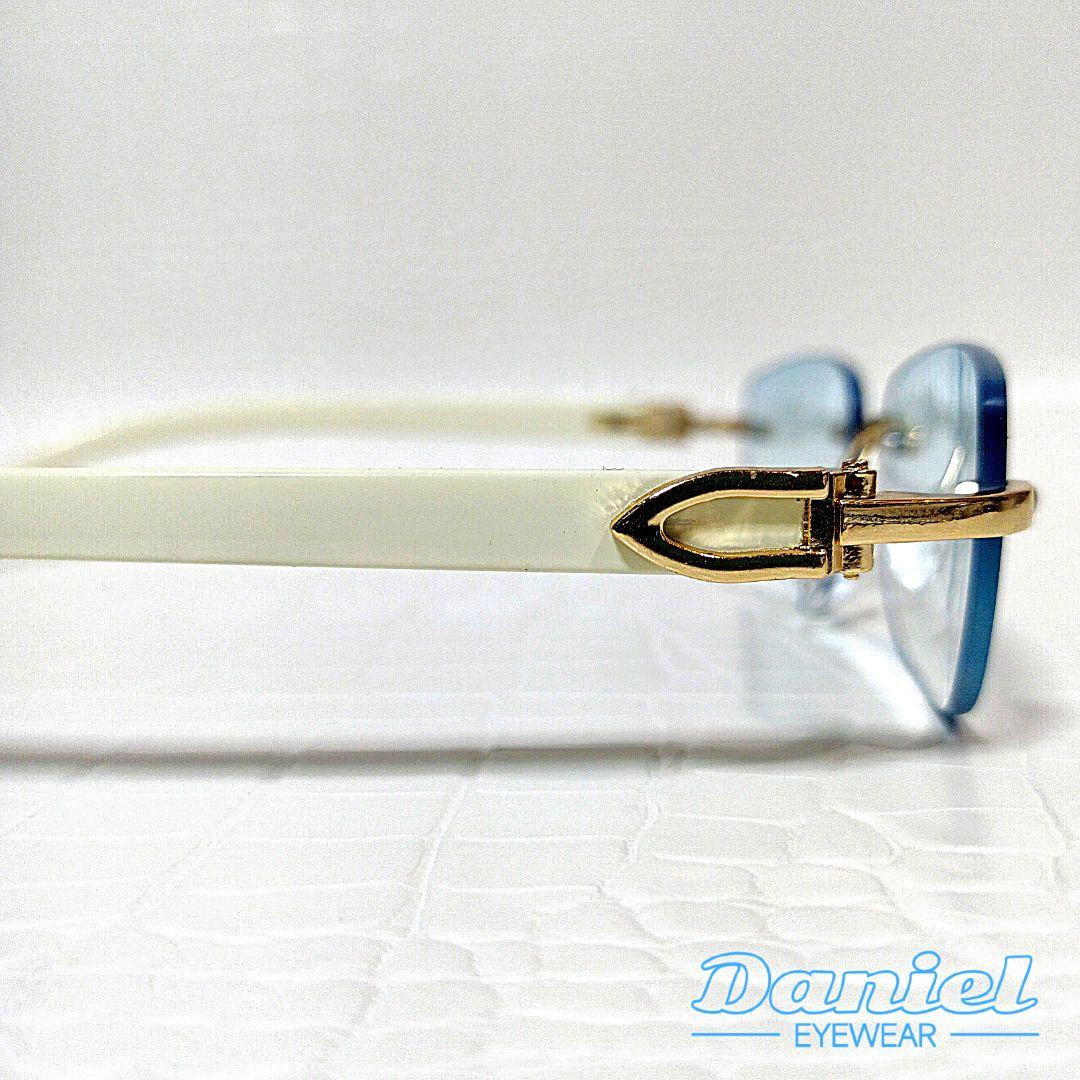 リムレス■ライトブルー■グラデーション■サングラス■Y2K■未使用品■⑮