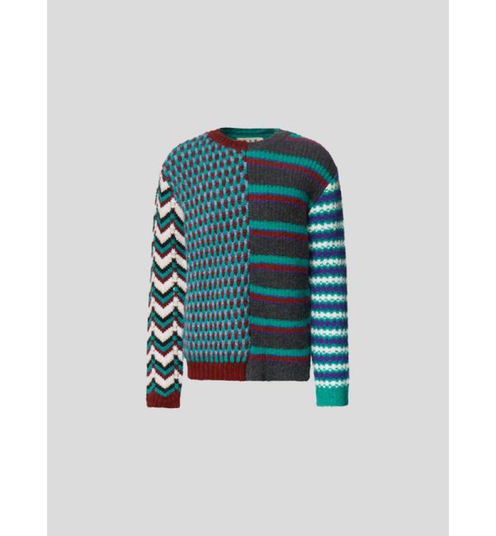 極美品 マルニ marni マルチボーダー　ウールニット　メンズ　48