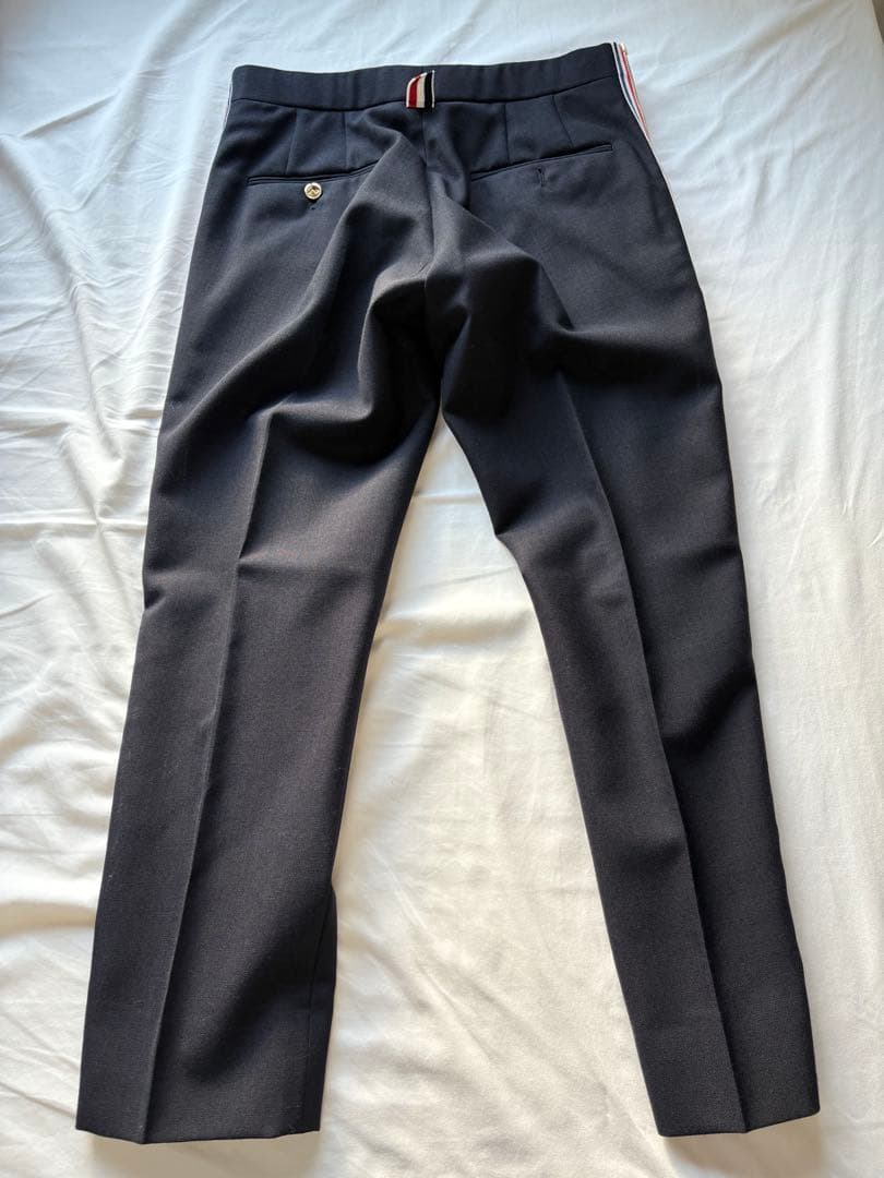 THOM BROWNE ネイビー　スラックス サイズ1