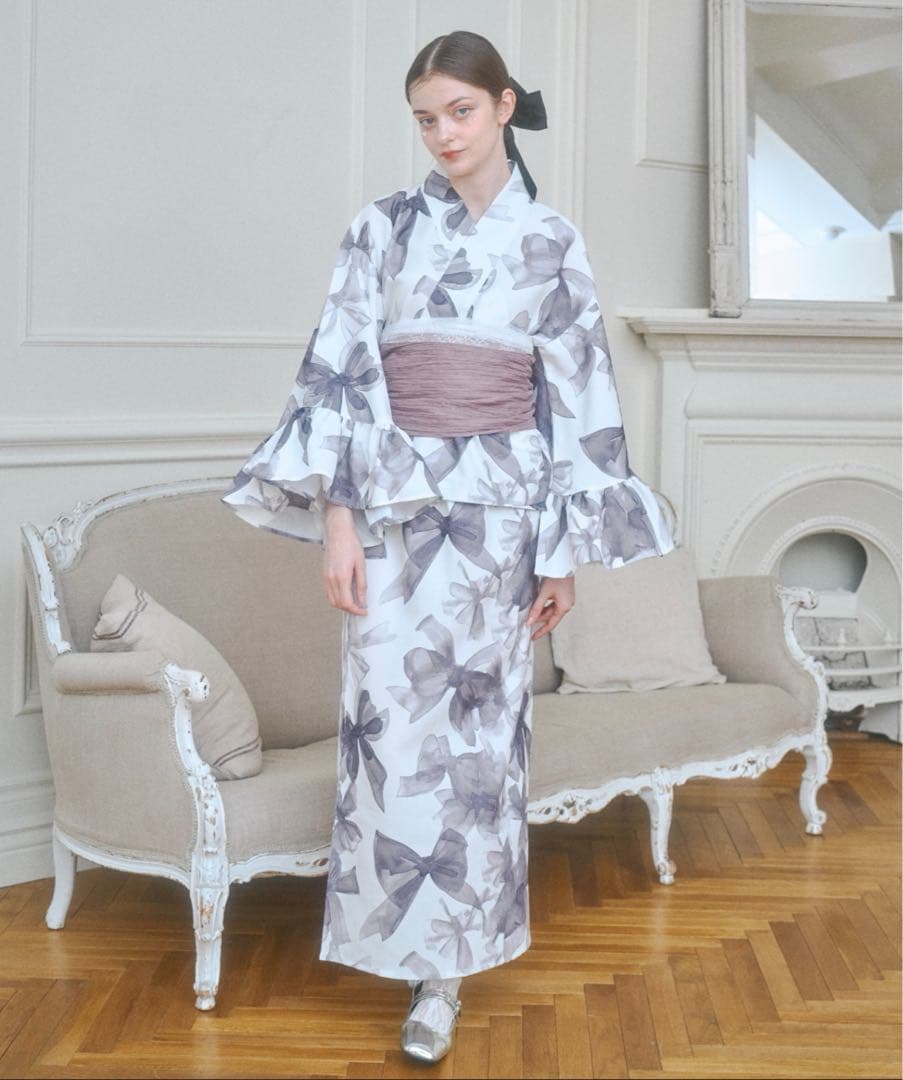 lovilyn 浴衣 リボン柄