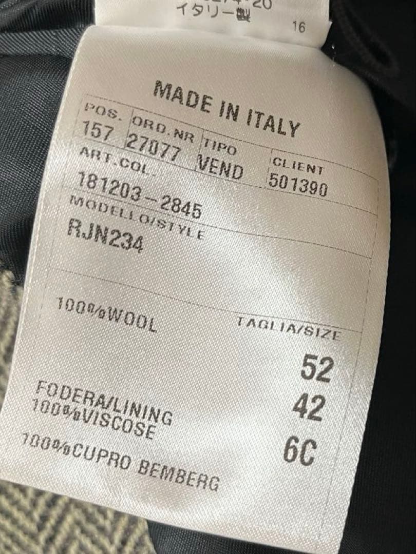 ポロ　ラルフローレン　テーラードジャケット　ヘリンボーン　ツイード　イタリア製