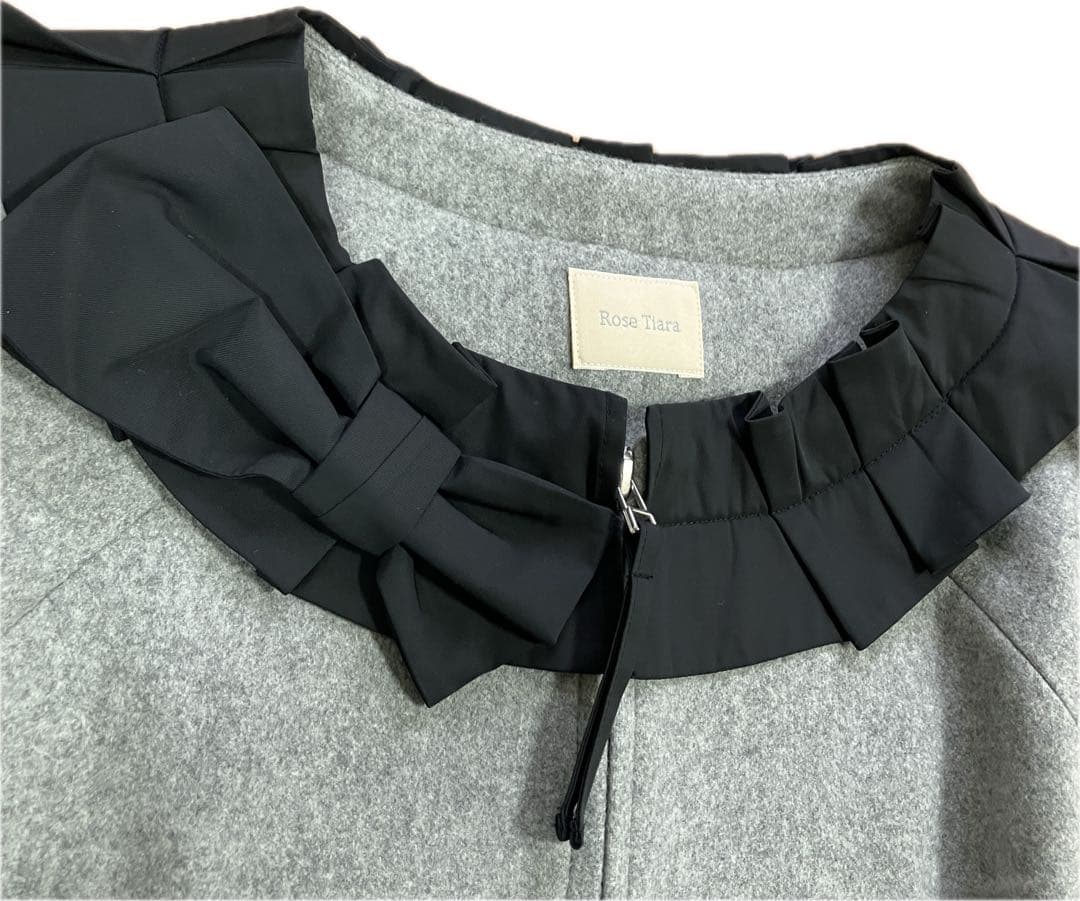 【未使用級】希少✨大きいサイズ46 Rose Tiara コクーンウールコート