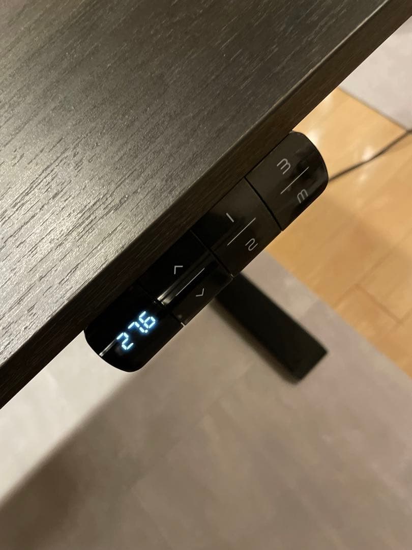 【Sunon】電動昇降デスク（120x60cm）メモリー機能付き ダークオーク