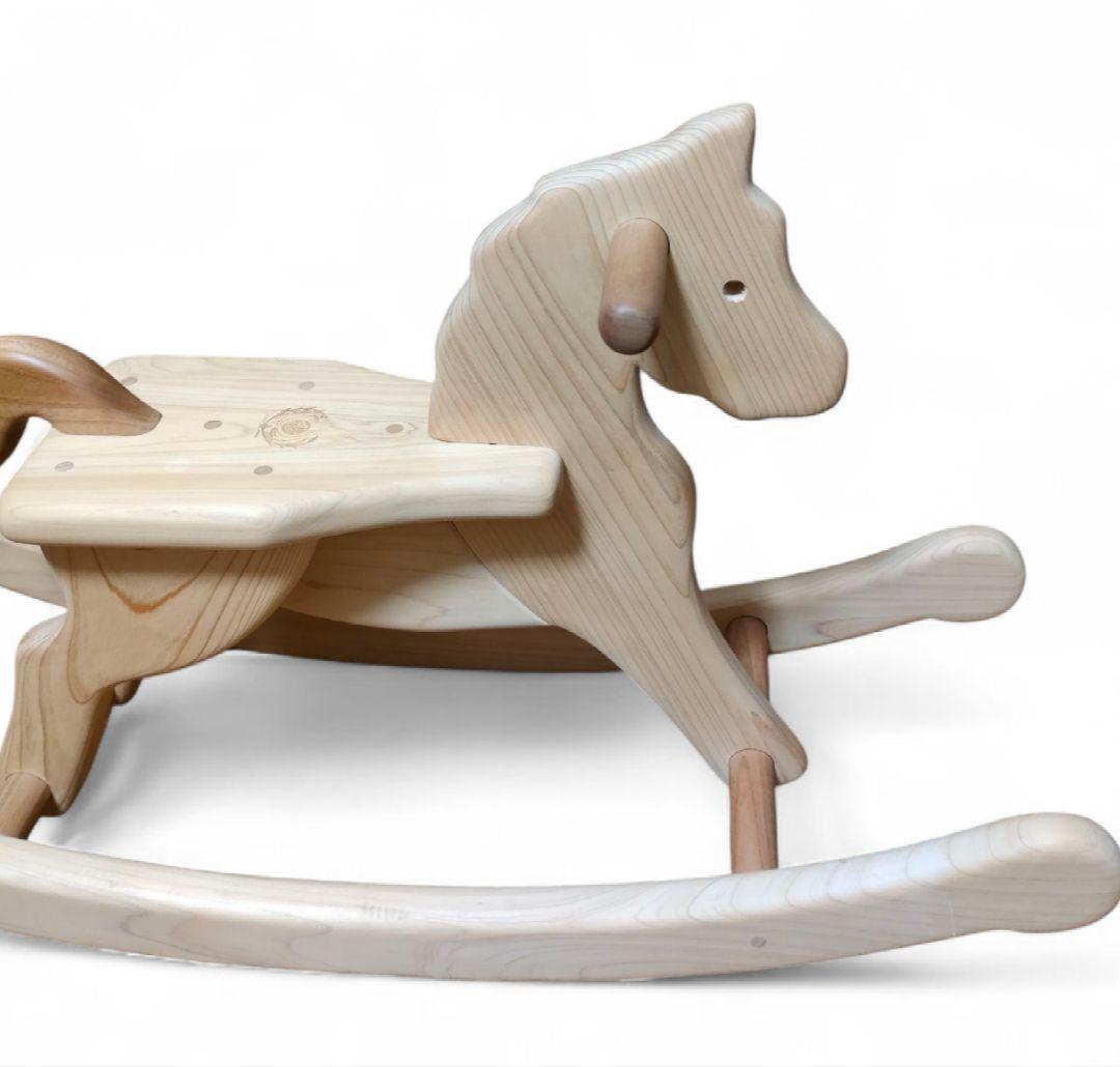 【皇室ご愛用】山のくじら舎 ハイヨー 木馬 ひのき 木製 もくば 国産 天然木