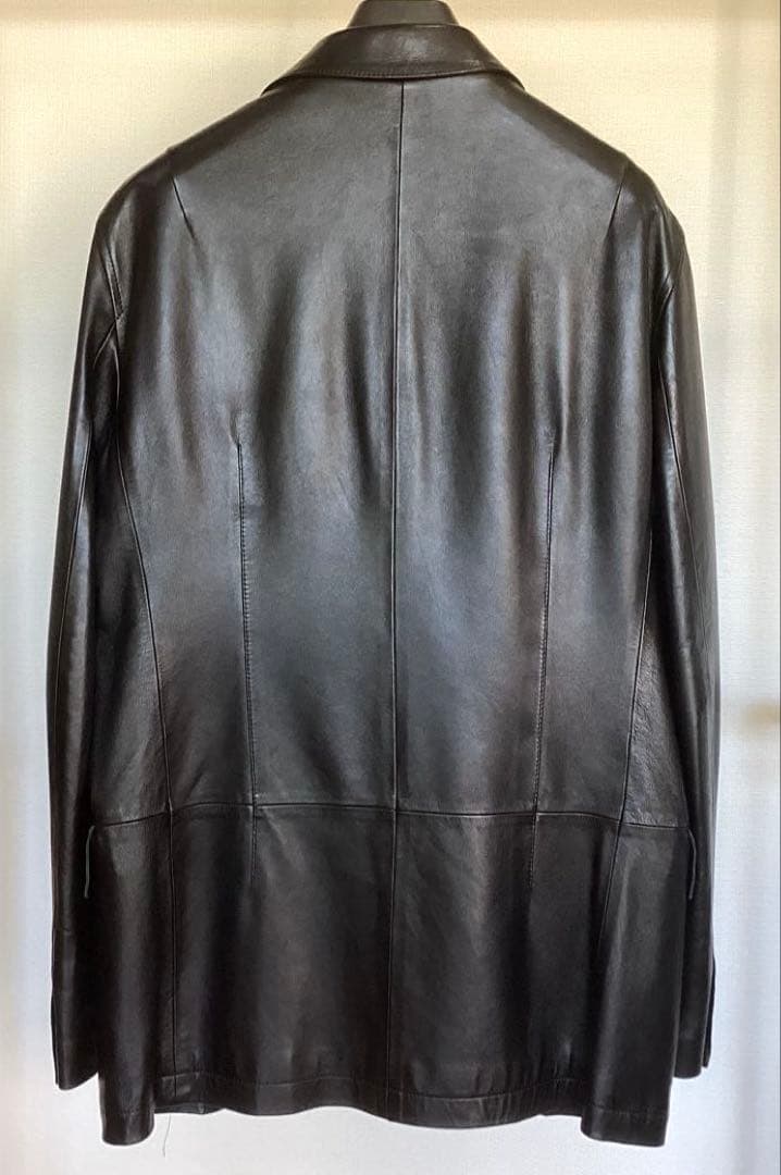 kenちゃん　DKNY ダナキャラン　ブラックレザージャケット XL 羊革