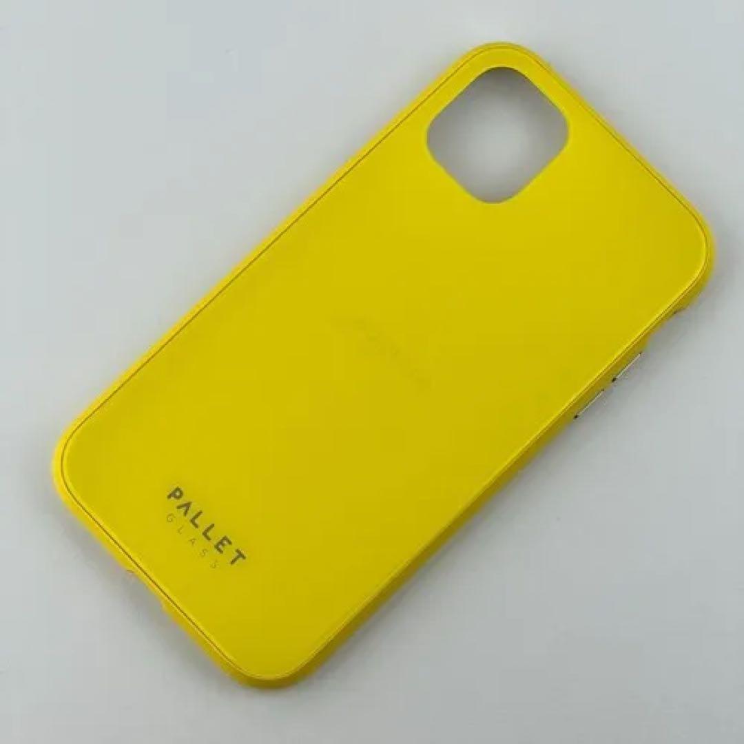 新品 iPhone 11 ガラスハイブリッドケースイエロー スマホケース