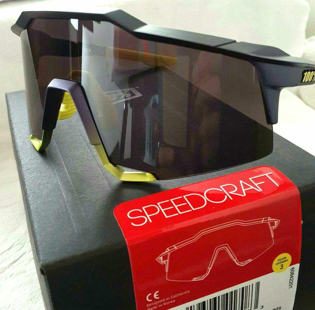 100% SPEEDCRAFT パープル イエロー ワンハンドレッド サングラス