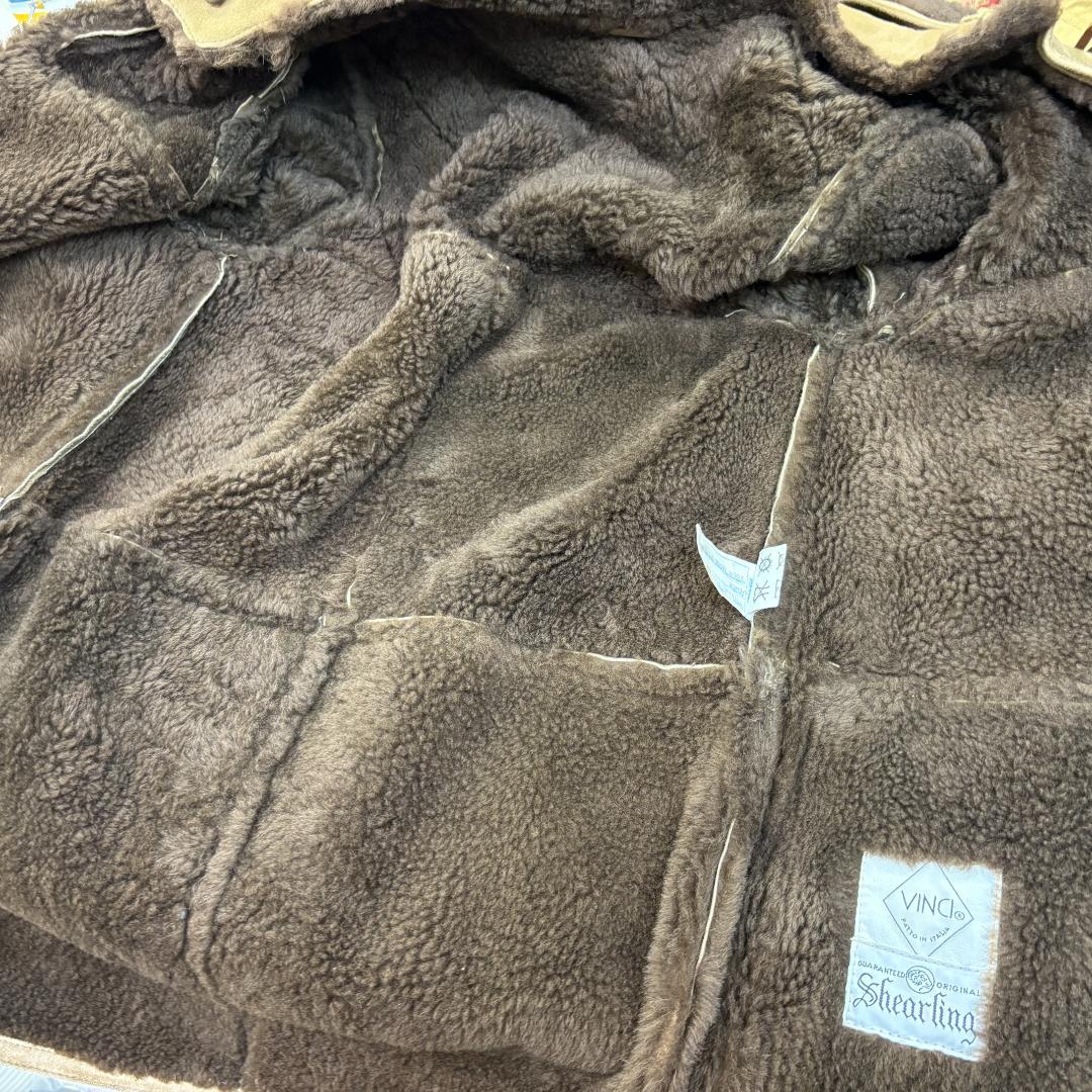 イタリア製 VINCI shearling 高級リアルムートンコート100%本革