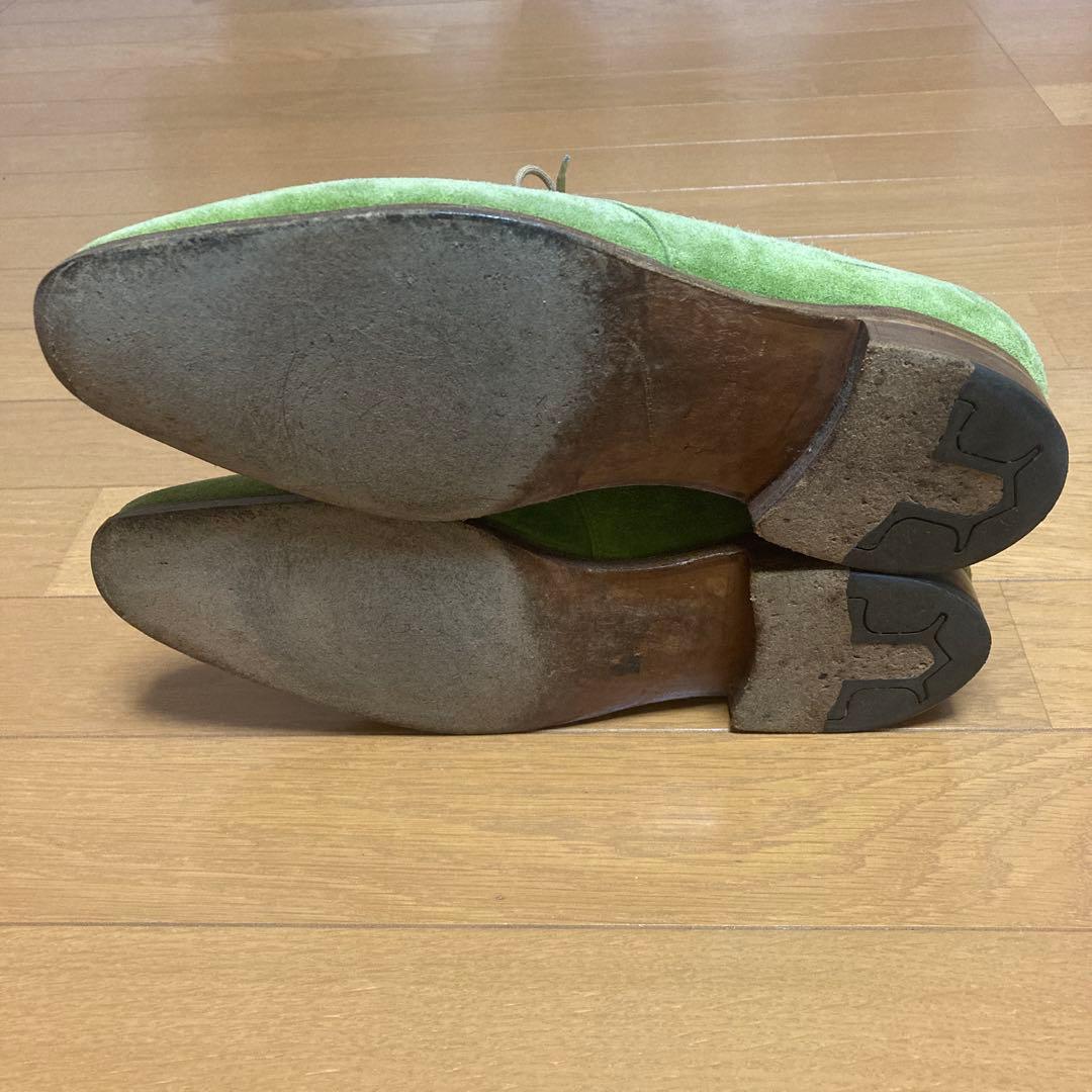 ポールスミス　JOHN LOBB グリーン スエード ドレスシューズ
