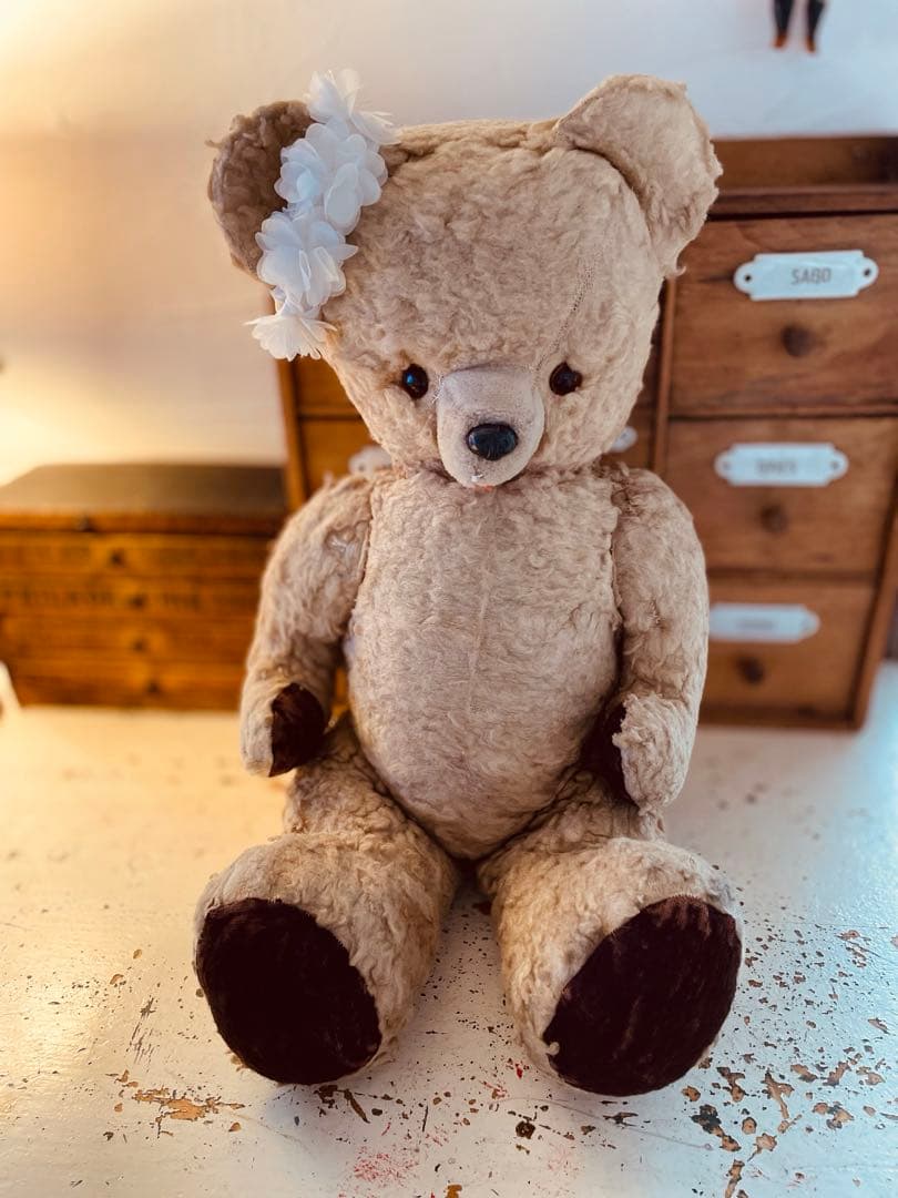 く*ん様 フランス　ヴィンテージベア　モコモコ♡⸝⸝⸝⸝ アンティークベア