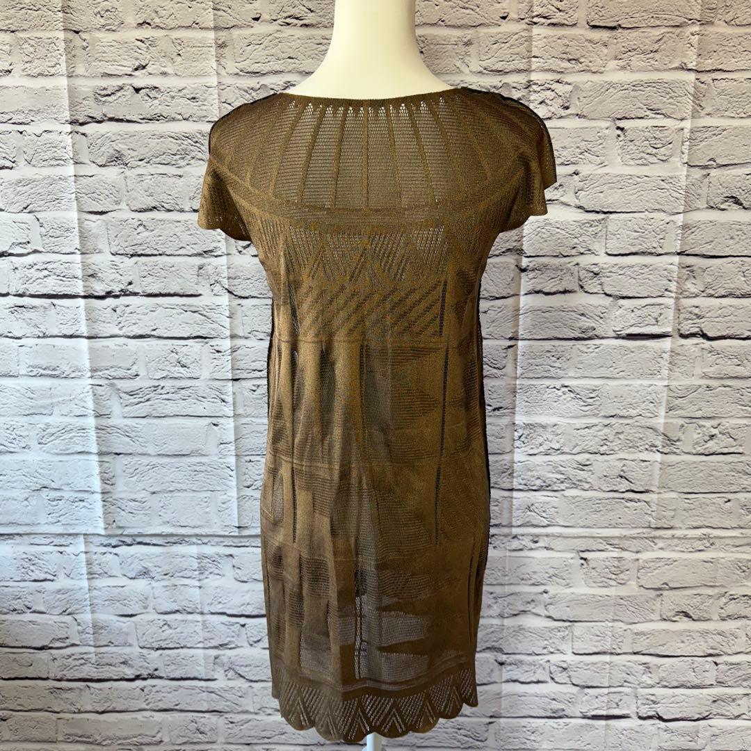 【PLEATS PLEASE】プリーツ プリーズ 半袖 ワンピース 総柄