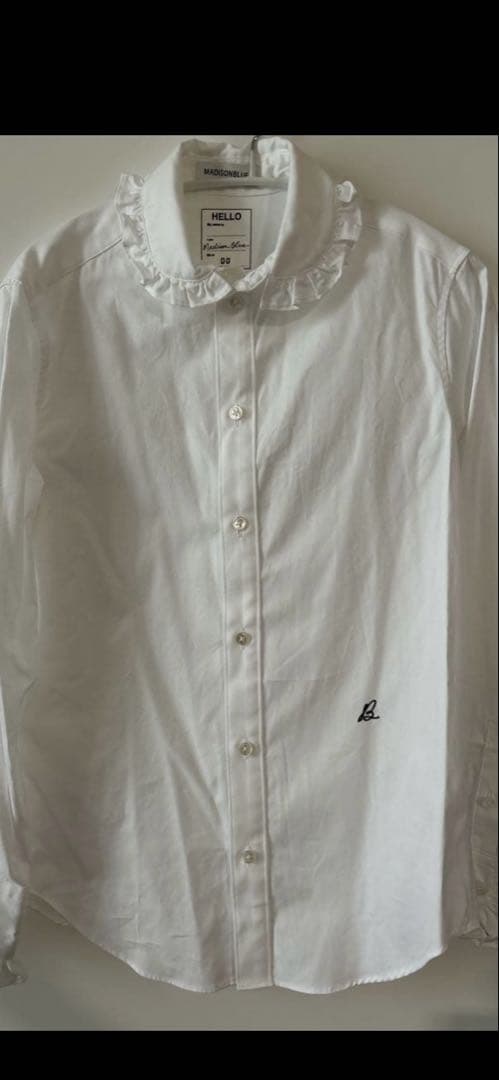 【MADISON BLUE】ROUND COLLAR FRILL SH L.OX