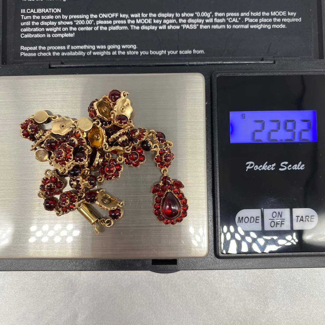 ガーネット ネックレス K14 K18