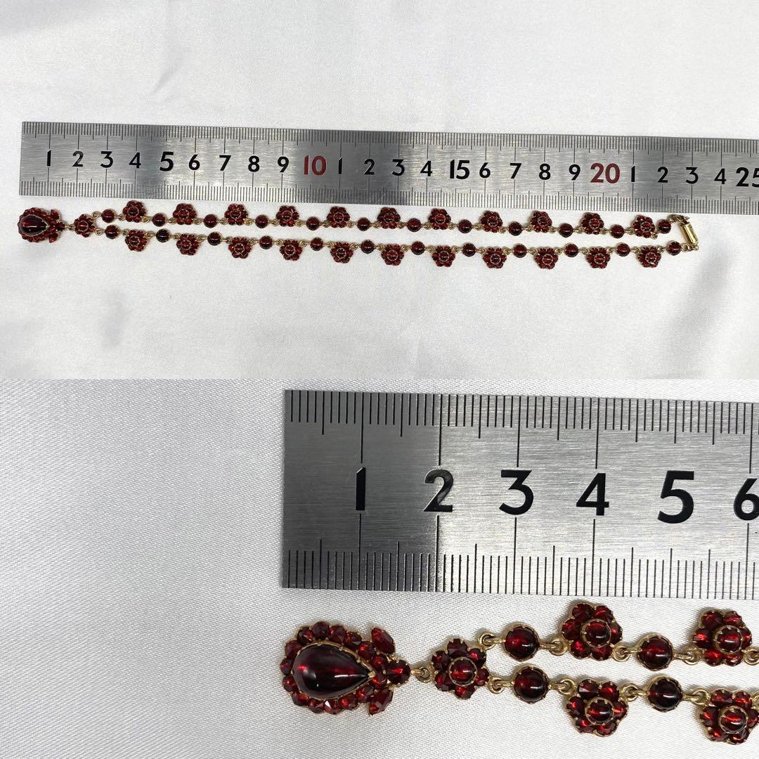 ガーネット ネックレス K14 K18