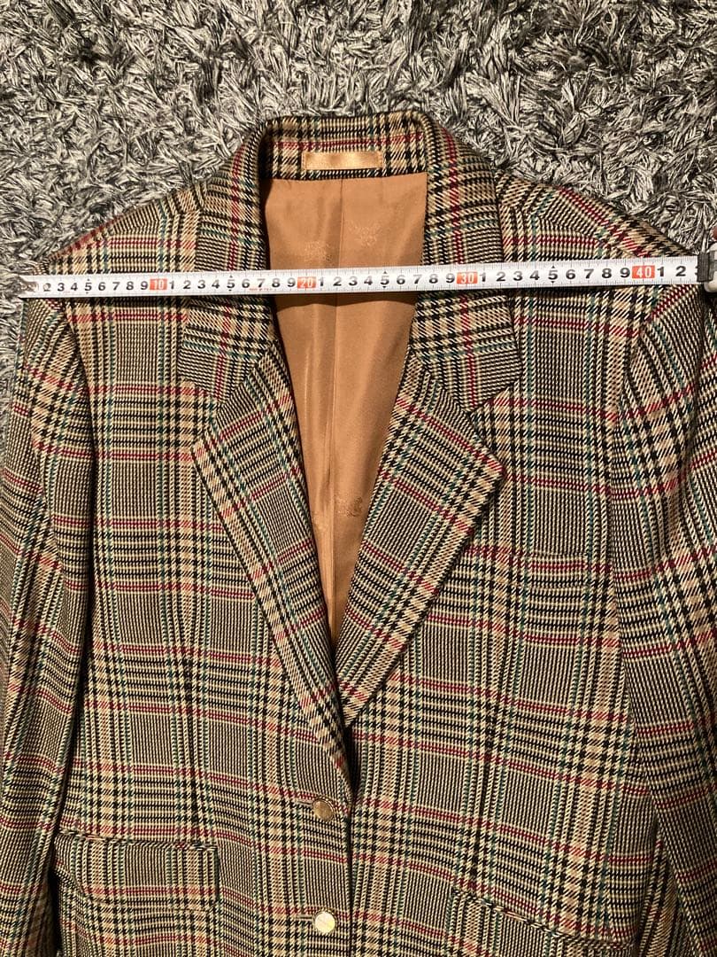 【希少美品】Burberrys バーバリー チェック　シルク　シェルボタン　M