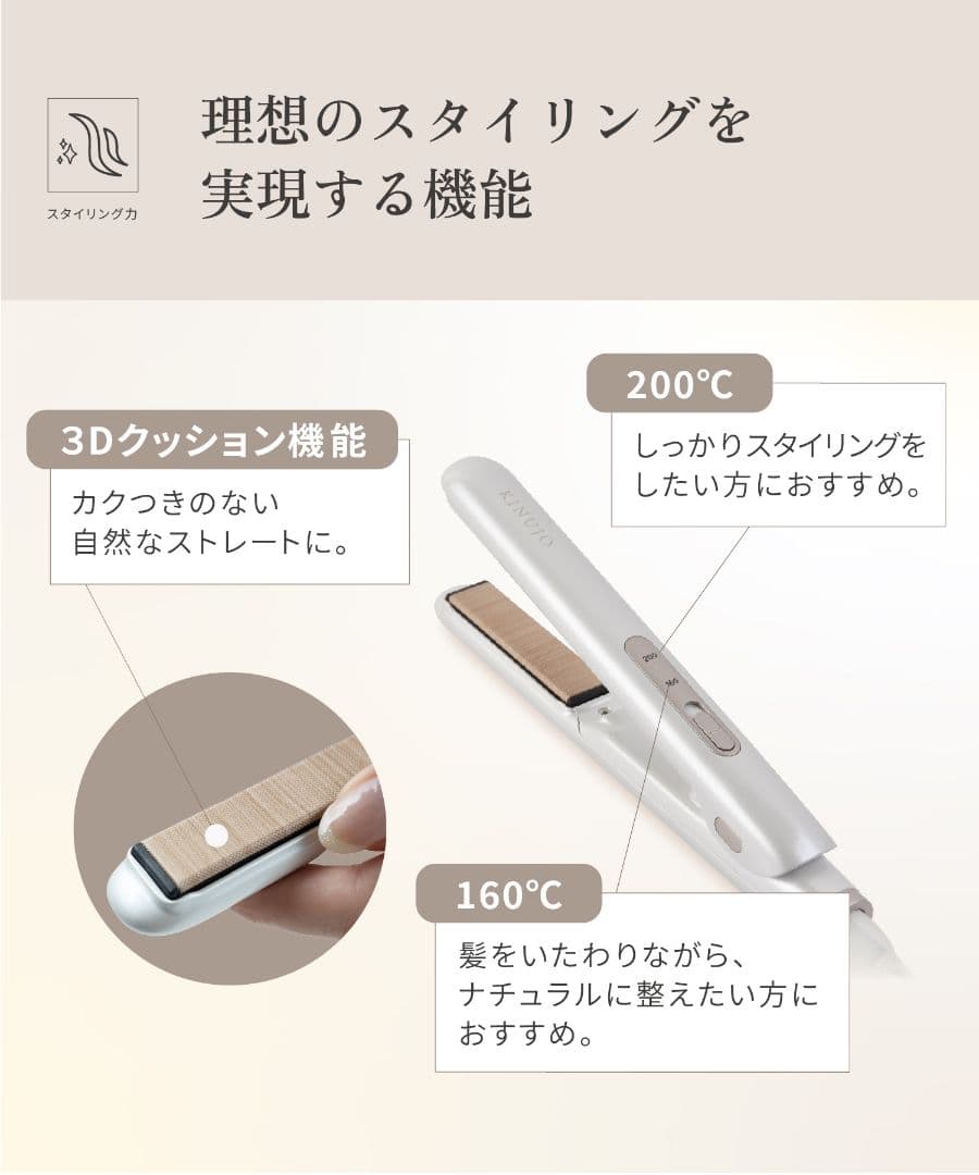 ★新品未使用★KINUJO絹女MINIIRON-deux 海外対応 ヘアアイロン