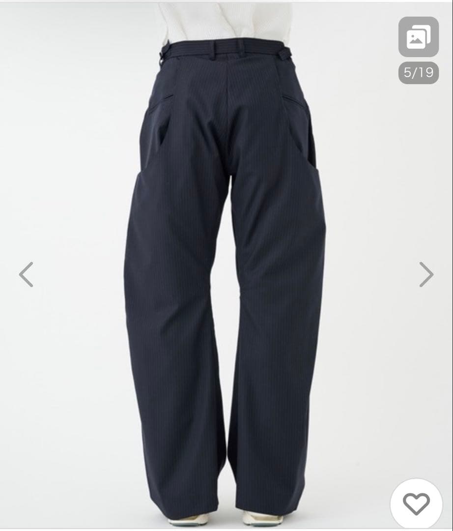 パンツ NVRFRGT 2TUCK CURVED LEG TROUSERS