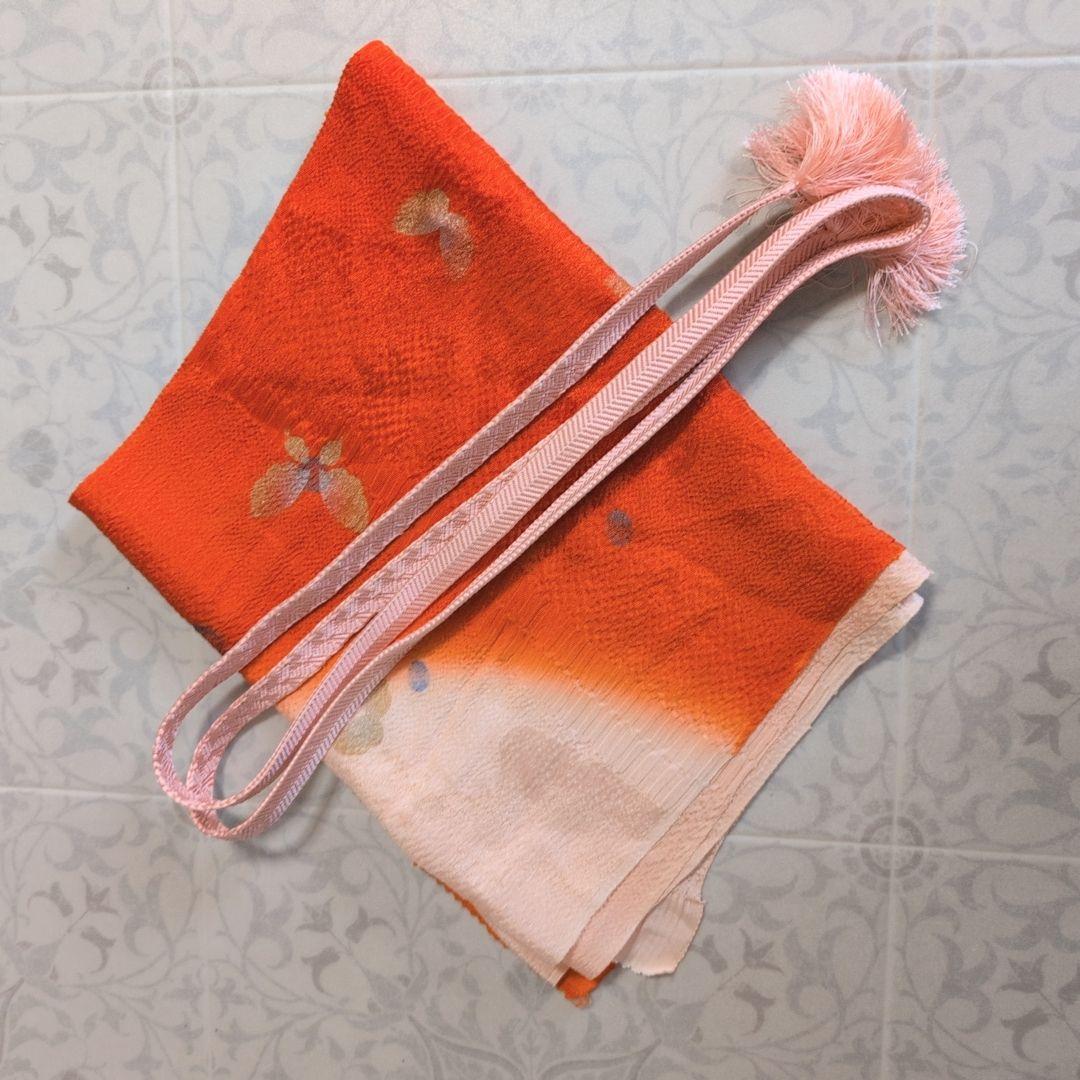 色無地　着物　フルセット　正絹　ピンク　スモールサイズ　Sサイズ　着物美品　F2