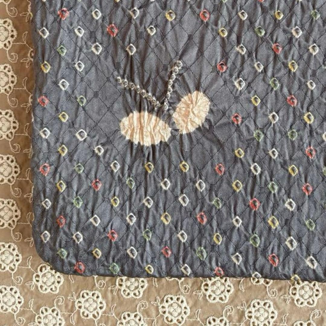 可愛い蝶々柄　絞り　小紋　正絹　お花見着物　ミナペルホネンお好きな方にも