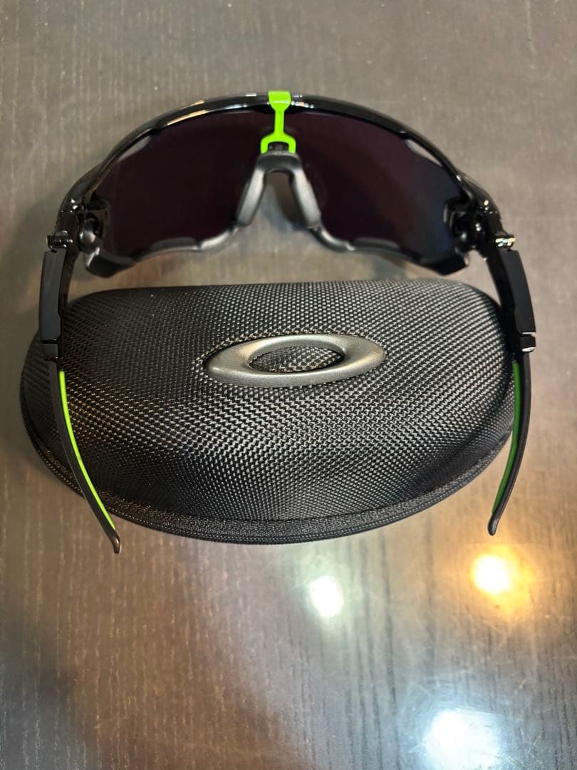 Oakley スポーツサングラス ブラック/グリーン