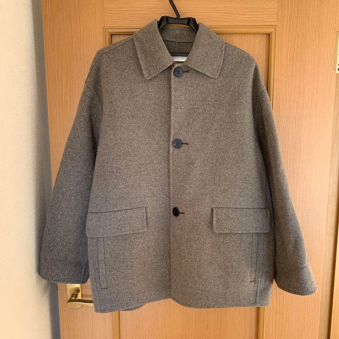 GALERIE VIE ウールカシミヤメルトン バルカラー　ショートコート
