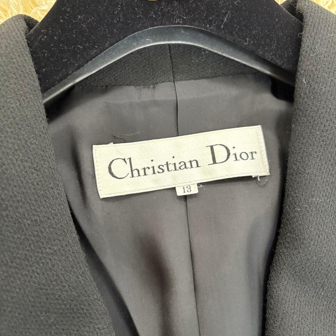 クリスチャンディオール　テーラードジャケット パイピングジャケット　ブラック