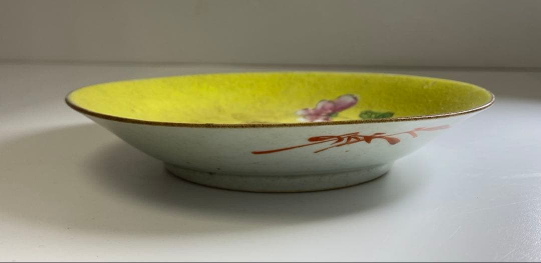 中国清時代　十錦手花図中皿　直径15.3㎝　東Y7-0331☆2Fタルチ