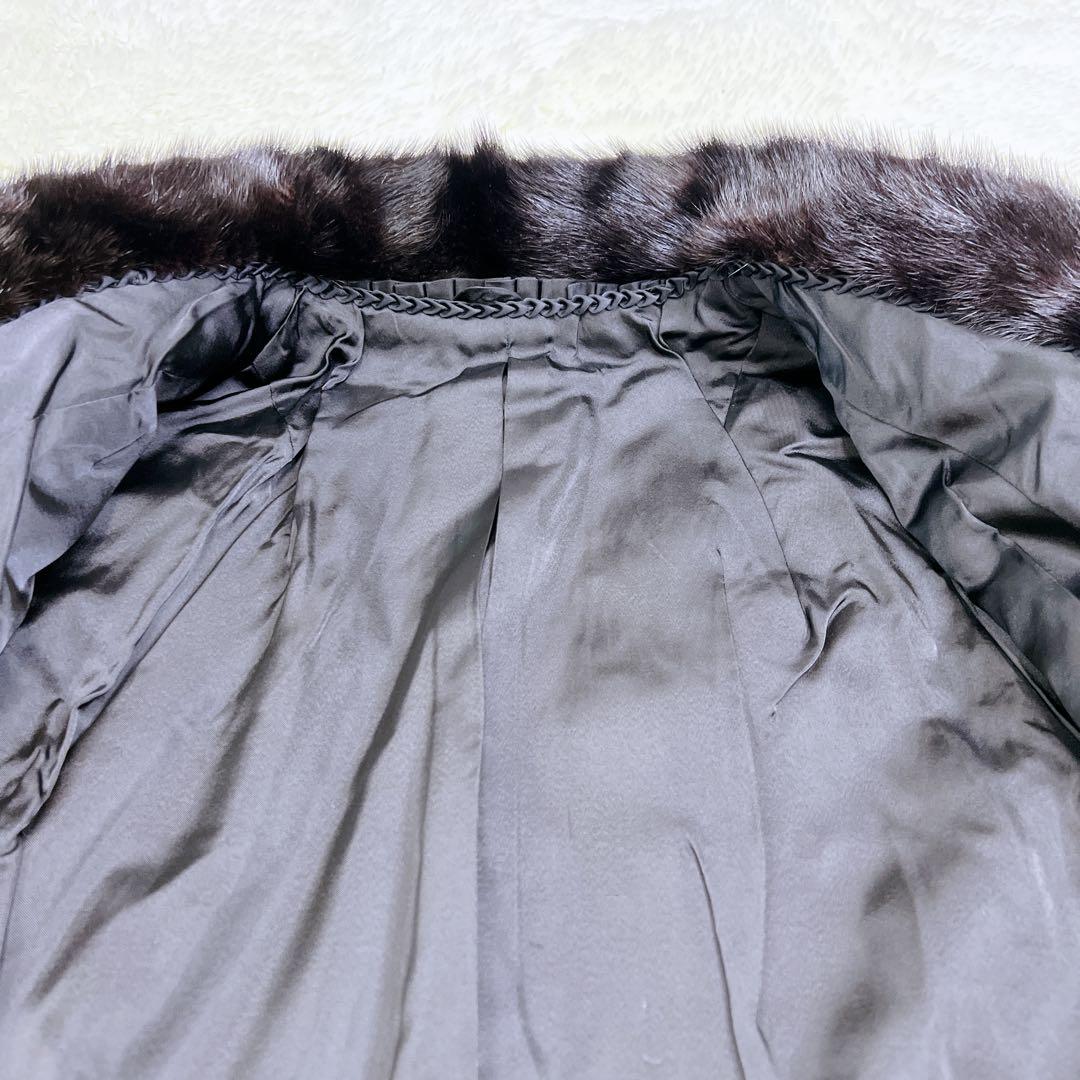 ✨ ミンク ✨ オズファー 毛皮 リアルファーコート 毛皮コート ブラック L