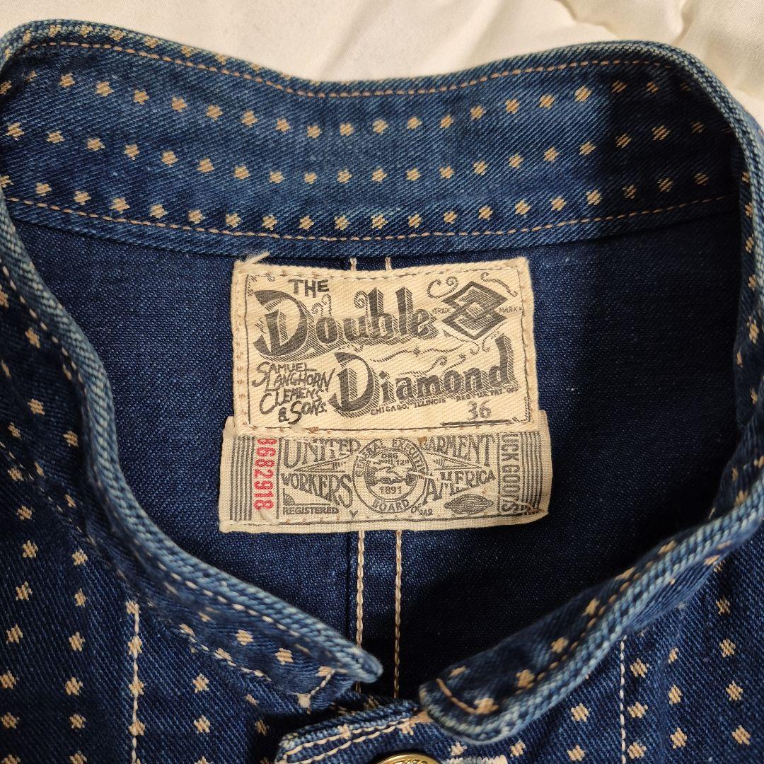 パ*ン様 稀少旧マッコイダブルダイヤモンドスターウォバッシュワークコート36