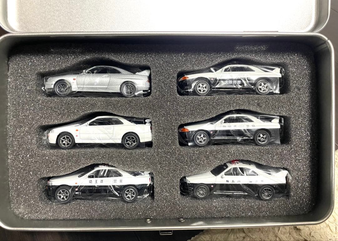 【未使用】スカイライン GTR パトカー仕様ミニカーセット 6台 ニッサン