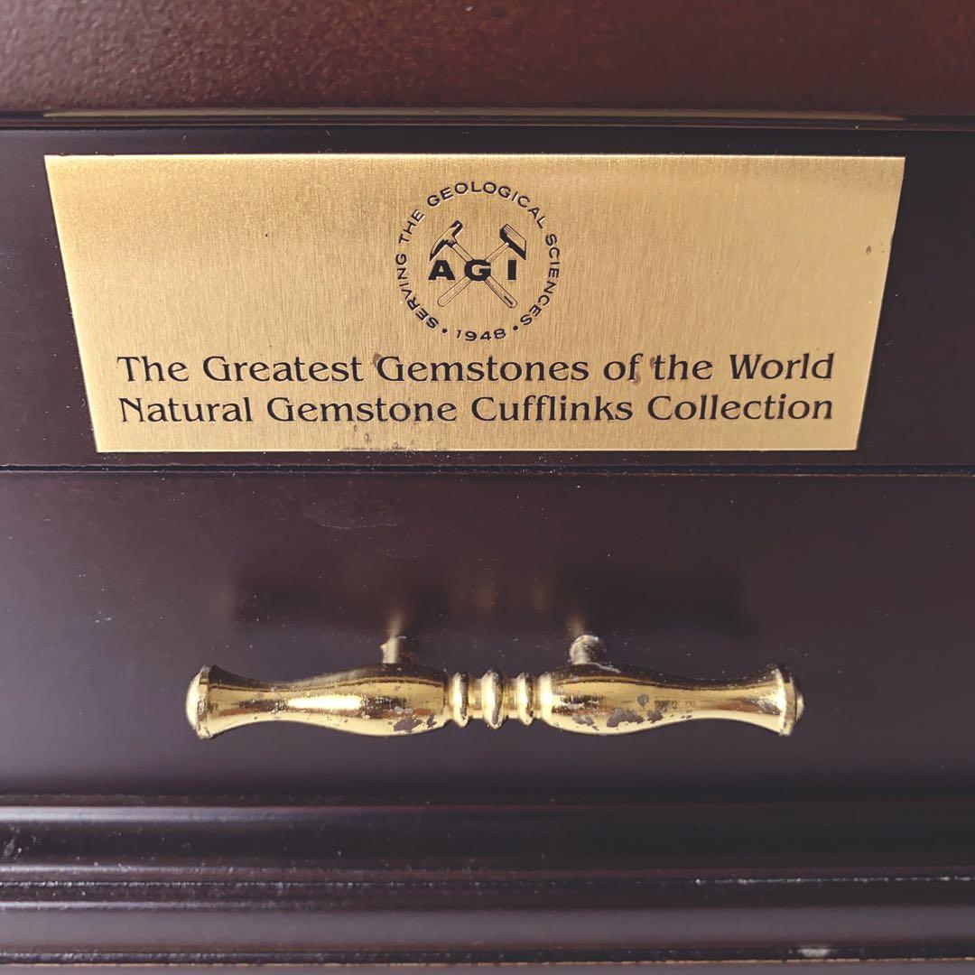 I・E・I 世界の偉大な宝石 天然石 カフス コレクション　収納ボックス付き