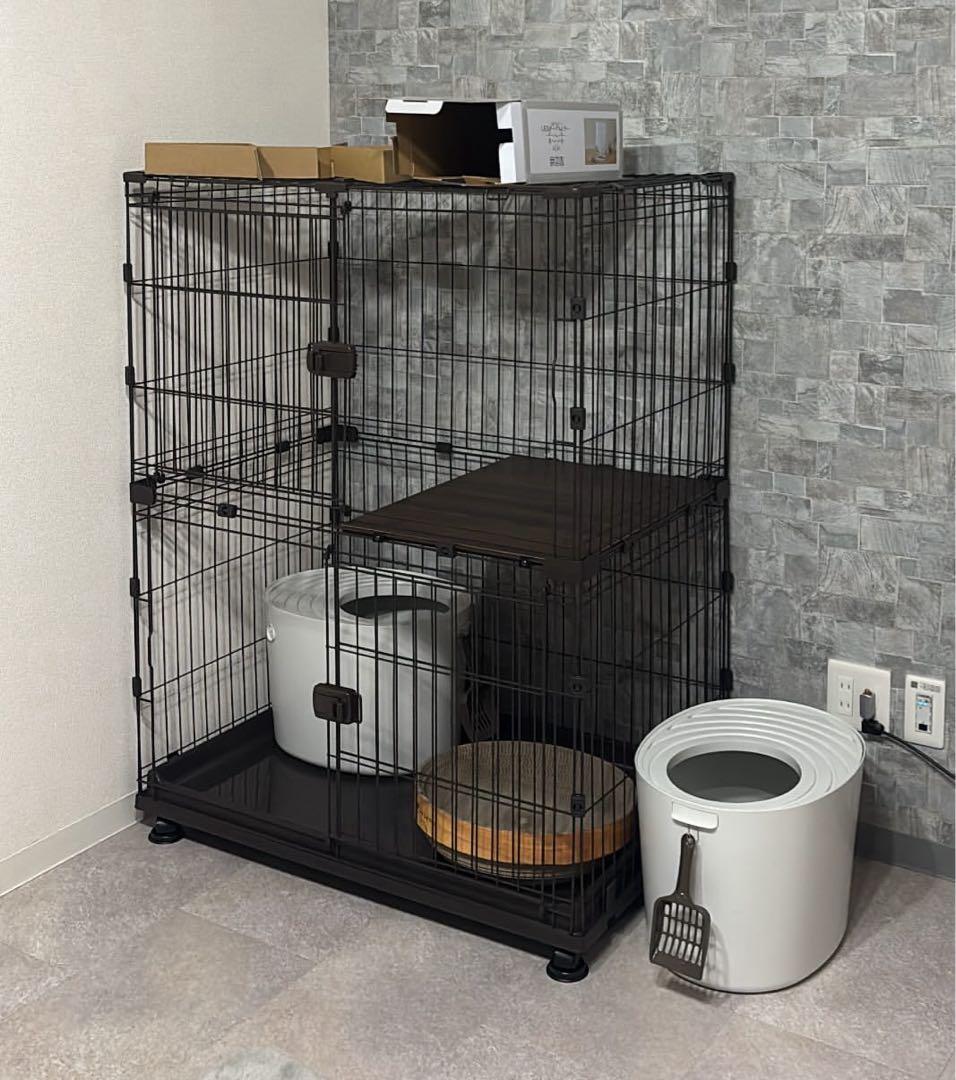 猫用キャットケージ 2段セット 幅93cm