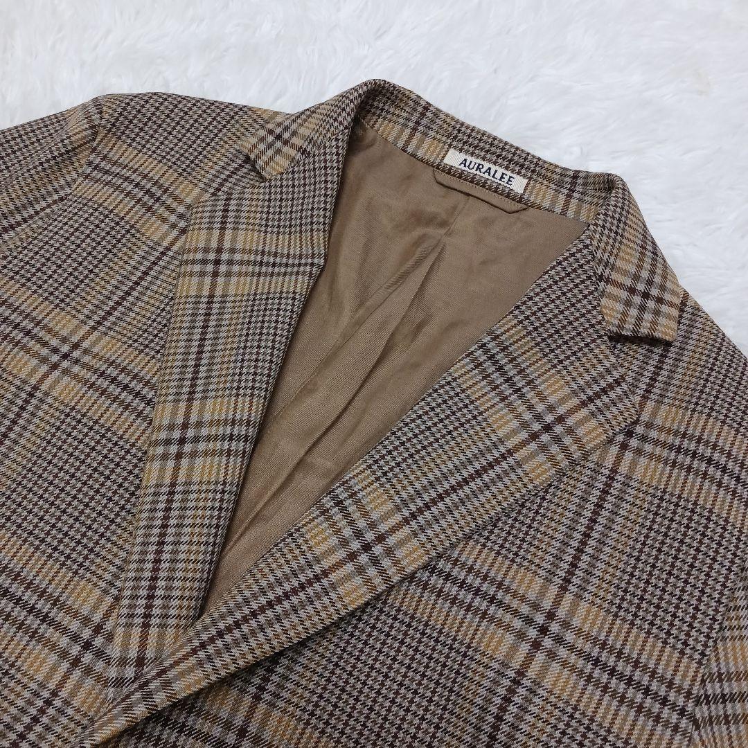 ✨菊池風磨着用✨未使用級✨オーラリー　ウールサージチェック ジャケット　3