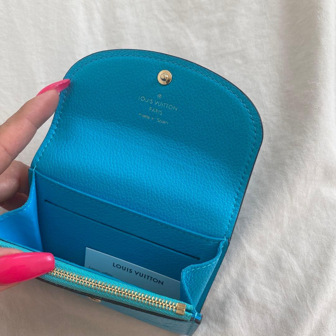 ルイヴィトン　ロザリ　ターコイズブルー　アンプラント　ポルトモネロザリ