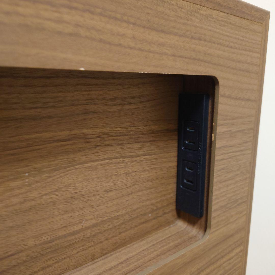 シングルベッドフレーム 収納付き ブラウン