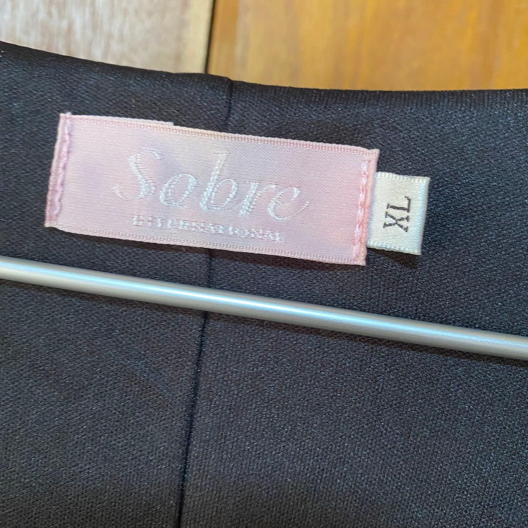 SOBRE ソブレ　チェック配色セットアップ　XL キャバ嬢　スカート　黒　茶系