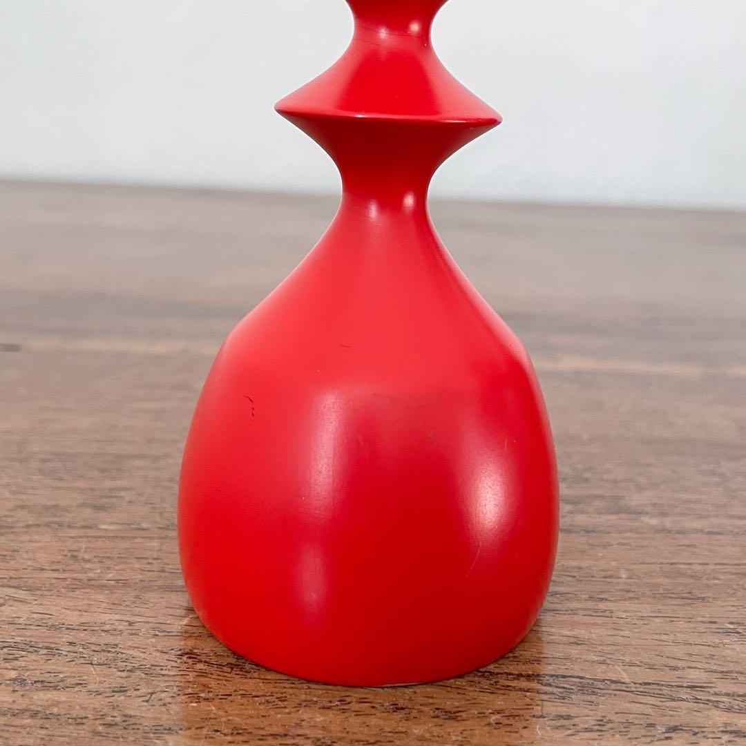 【ドイツ 赤いキャンドルスタンド】ミッドセンチュリー ヴィンテージ