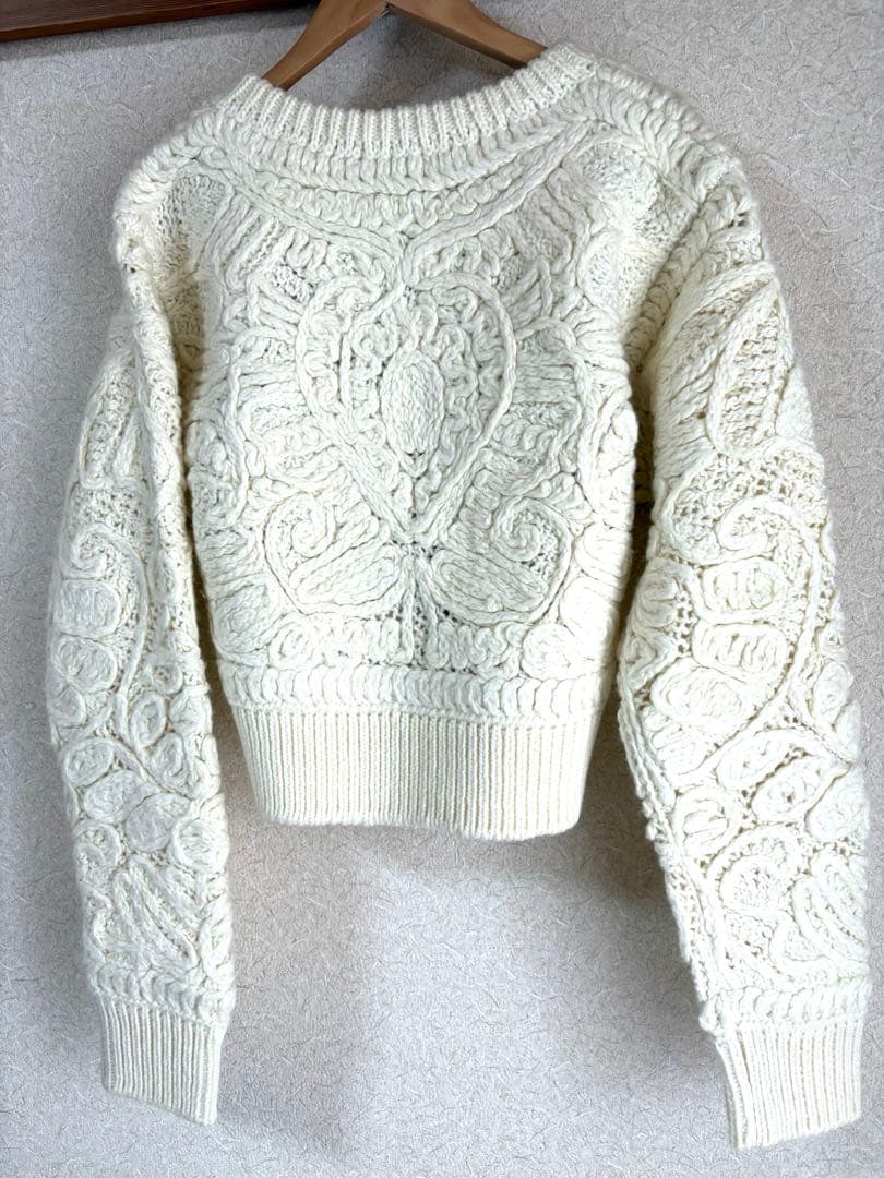 アダムエロペ　コードレースパターンニットカーディガン