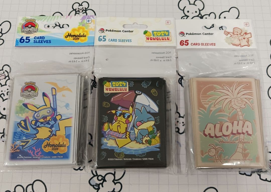 WCS ホノルル 3種セット デッキシールド ポケモンカード ポケカ スリーブ