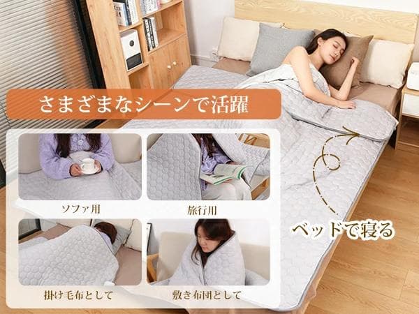 【開封済・未使用】LOVVIYstore 温水マット 水循環過熱 145×195