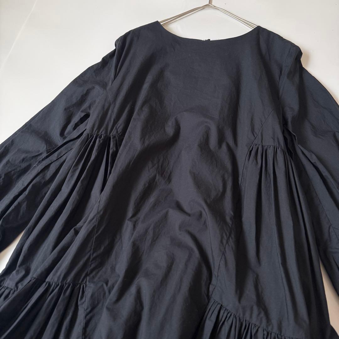 Merlette マーレット BYWARD ギャザースリーブ ティアードドレス